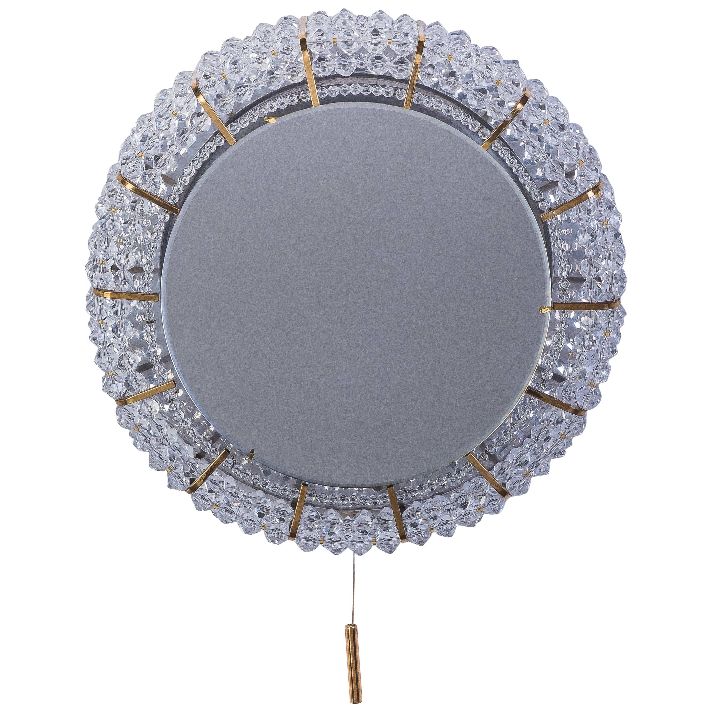 Mid-Century Modernist Backlit Mirror / Sconce by Emil Stejnar for Rupert Nikoll