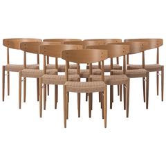 Danish Modern Dining Chairs Set of Eight