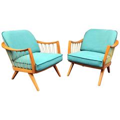 Fabulous Pair of Holywood Regency Lounge Chairs