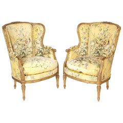 Pair of Louis XVI Style Bergeresd