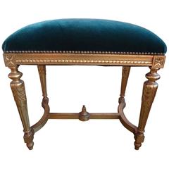 19th Century French Louis XVI Style Gilt Wood Ottoman 7