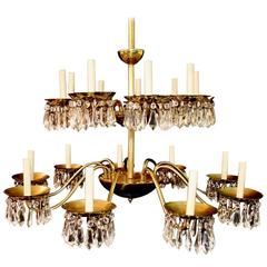 Very Rare Set of Nine Large Crystal Chandelier by Chapman ( price for one ) 3