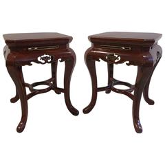 Pair of Art Deco Side Tables Stools 12