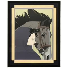 "The Horse and the Woman" Silkscreen by Patrick Nagel