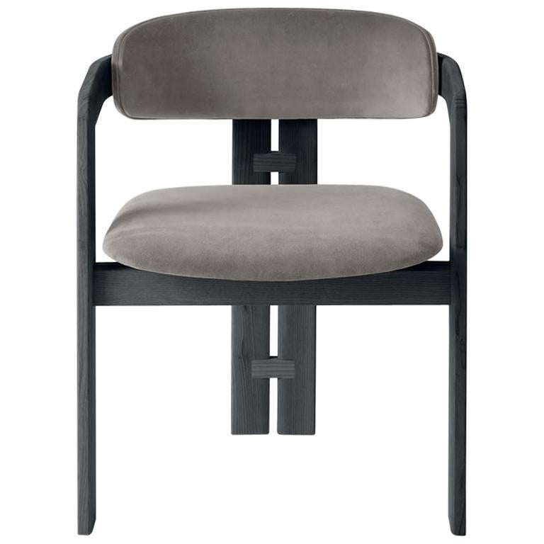 0414 Dining Chair in Wood and Upholstery by Gallotti & Radice For Sale