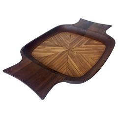 Rare Large Dansk Tray Designed by Quistgaard, Teak and Bamboo