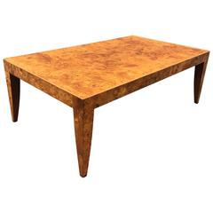 1970s Italian Burl Coffee for Bloomingdales 5