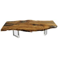 Coffee Table, Desk or Center Table in Hard Maple with Crystals & Gemstones 8