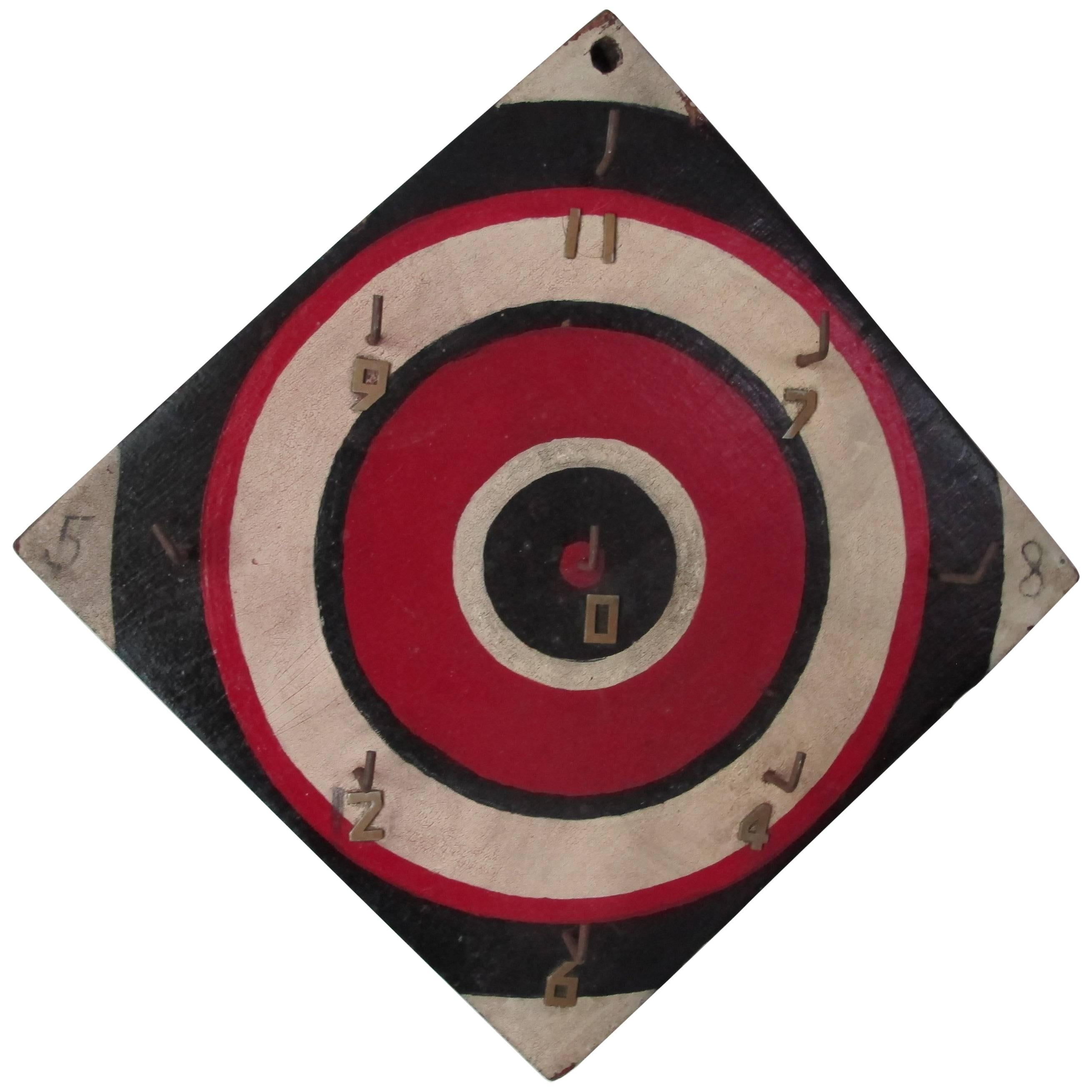 Graphic Bulls Eye Target Ring Toss Game Board For Sale