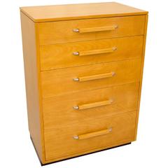 Five Drawer Art Deco High Boy Chest, Saarinen