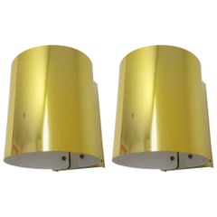 Pair of Brass "Model 5607" Wall Lights Attributed to Anders Pehrson