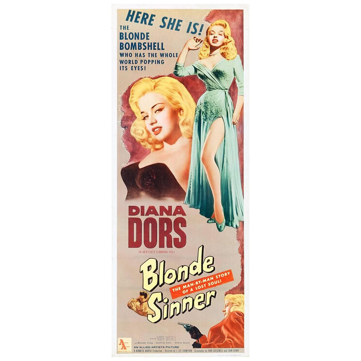 "Blonde Sinner" Film Poster, 1956 For Sale