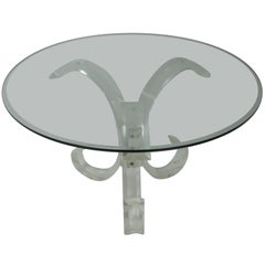 Mid-Century Modern Lucite Round Dining Table