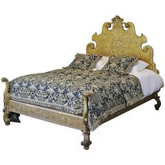 Rococo Gilded Gesso Bed with Mermaids and Eagles WK75