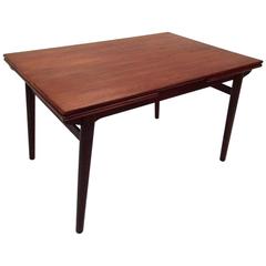 Danish Teak Extending Dining Table Midcentury, 1960s