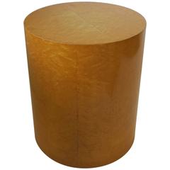 Vintage Modern Round Pedestal Drum Side Table After Milo Baughman 8