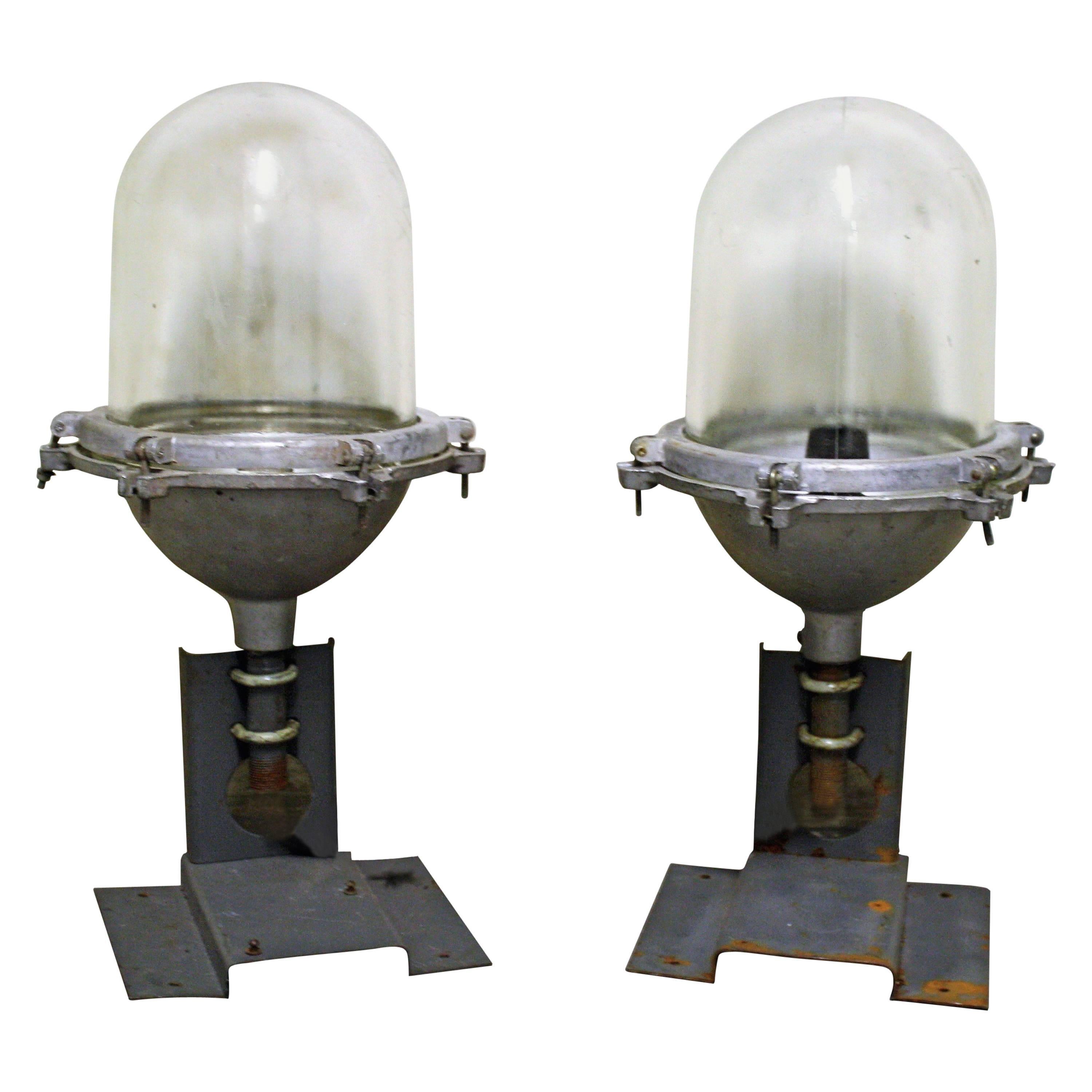 Pair of Explosion Proof Bully Lamps, 1960s