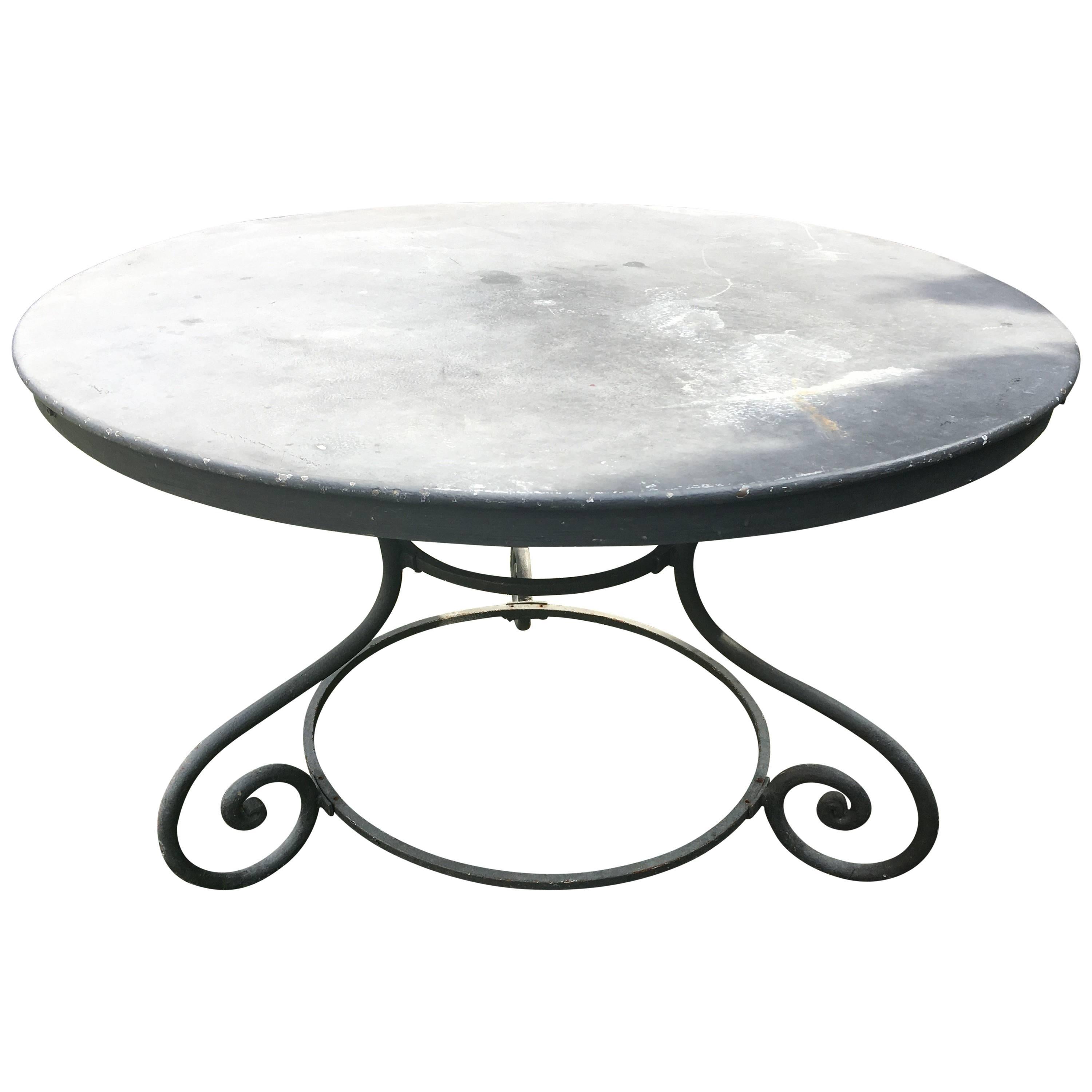 Charming Round French Iron Dining Table