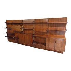 Awesome 1960 Brass and Rosewood Library