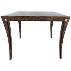 Tesselated Stone Game Table Attributed to Maitland-Smith