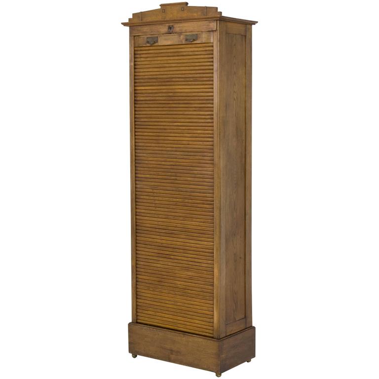 Stunning And Tall Dutch Art Nouveau Roll Top Cabinet 1900s At 1stdibs Stunning And Tall Dutch Art Nouveau Roll Top Cabinet 1900s For