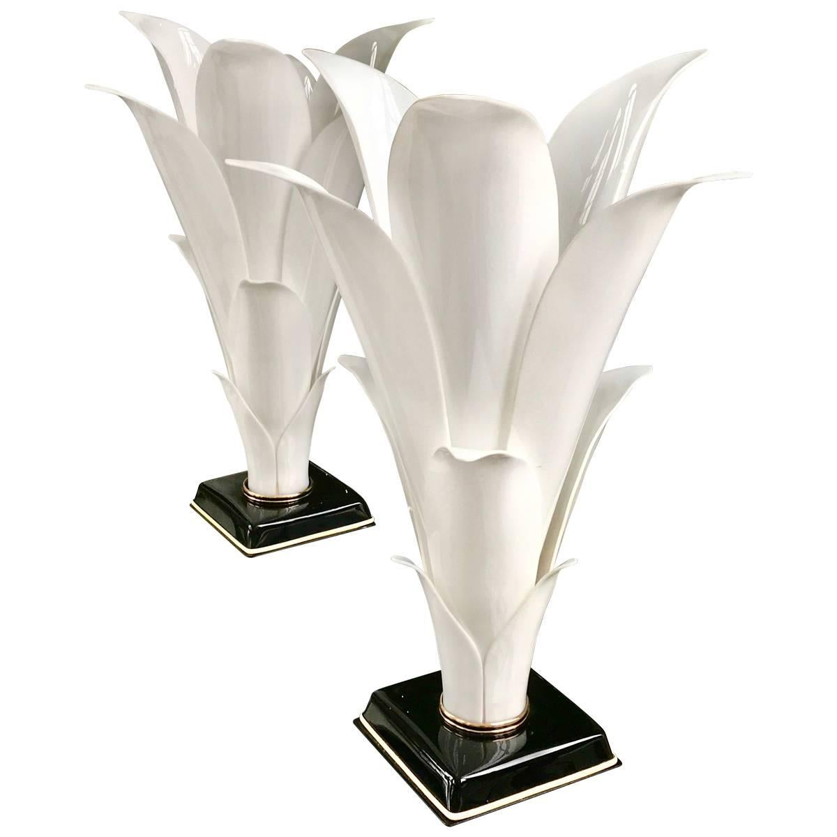 Pair of „Palm“ Lamps by Rougier