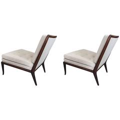 Pair of T.H. Robsjohn-Gibbings Slipper Chairs for Widdicomb