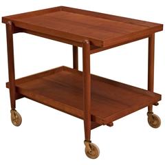 Mid-Century Teak Bar Cart by Poul Hundevad