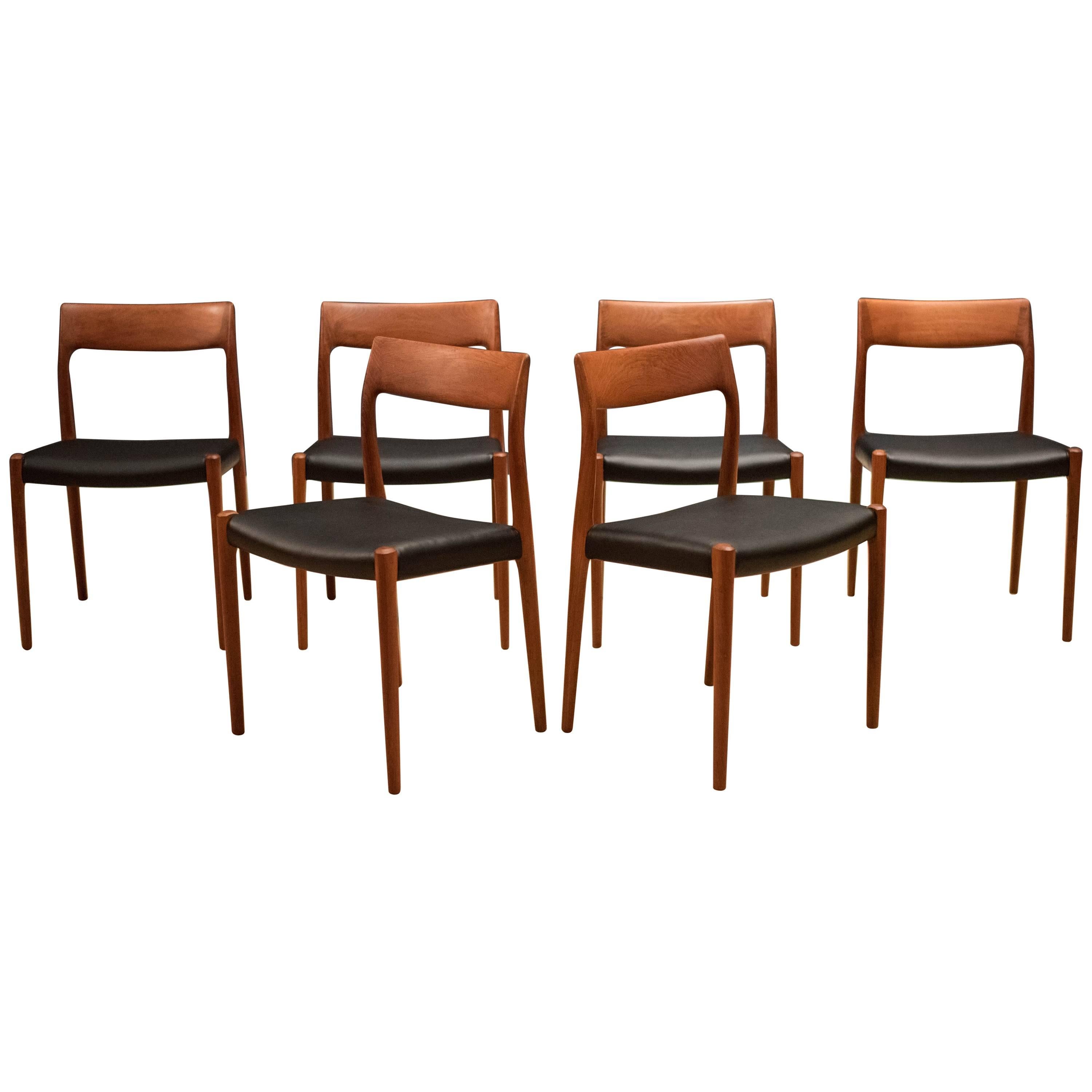 Set of Six Danish Niels Moller 77 Dining Chairs