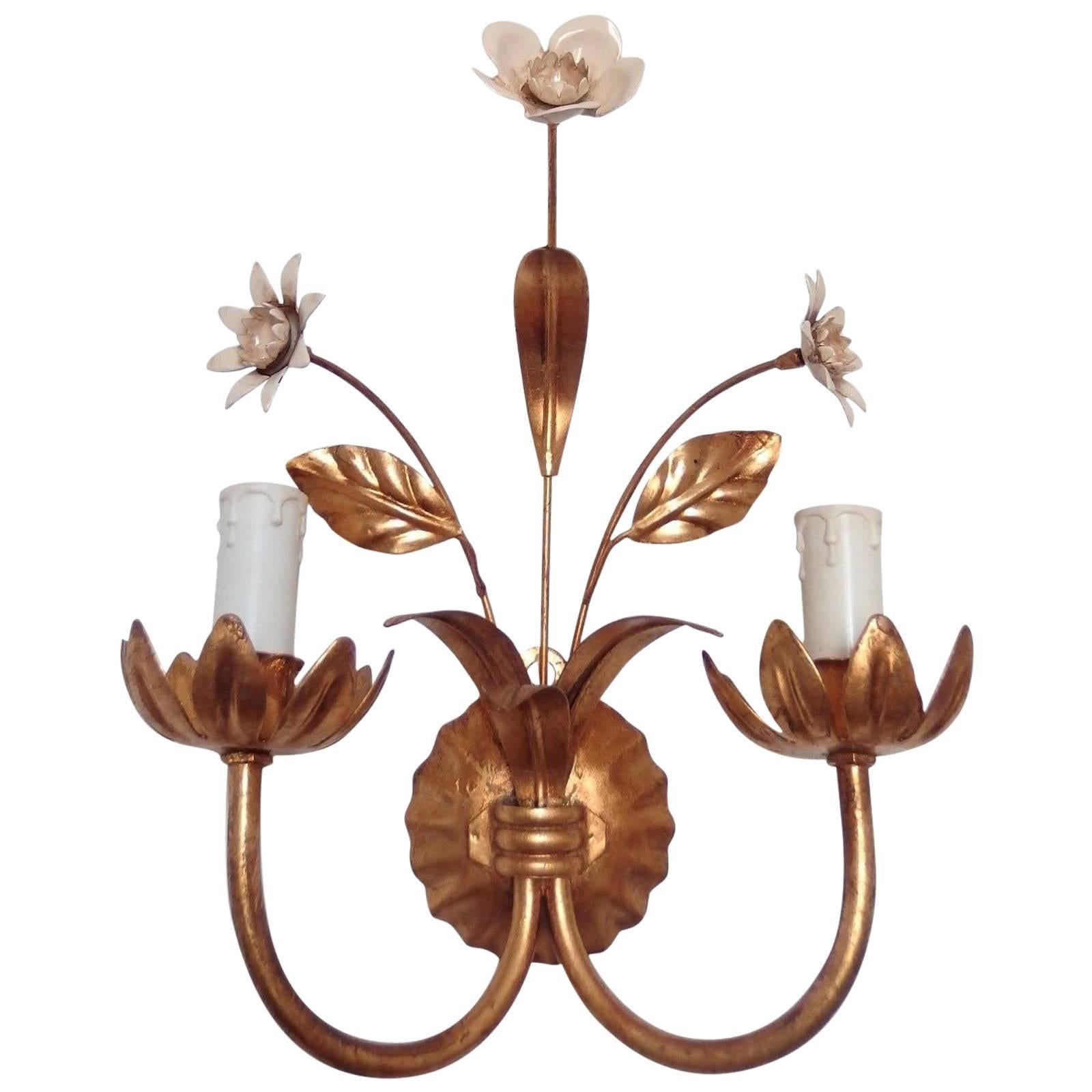 French Wall Light Sconce in the Style of Mainson Bagués  For Sale