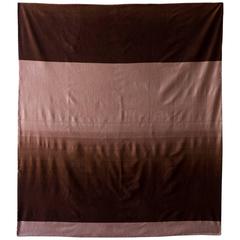 Vintage Cashmere Wool Hand embroidered Sky Throw 2 - Brown 
Taupe