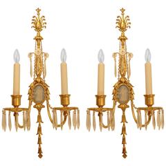 Gilt Bronze and Wedgwood Jasperware Sconces in the Style of Robert Adam 3