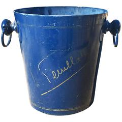 Vintage Blue Champagne Bucket