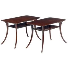 Pair of Klismos Sabre Leg Tables by T.H. Robsjohn-Gibbings for Widdicomb 6