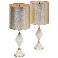 Porcelain Table Lamp by Gerald Thurston for Lightolier, 1950s 7