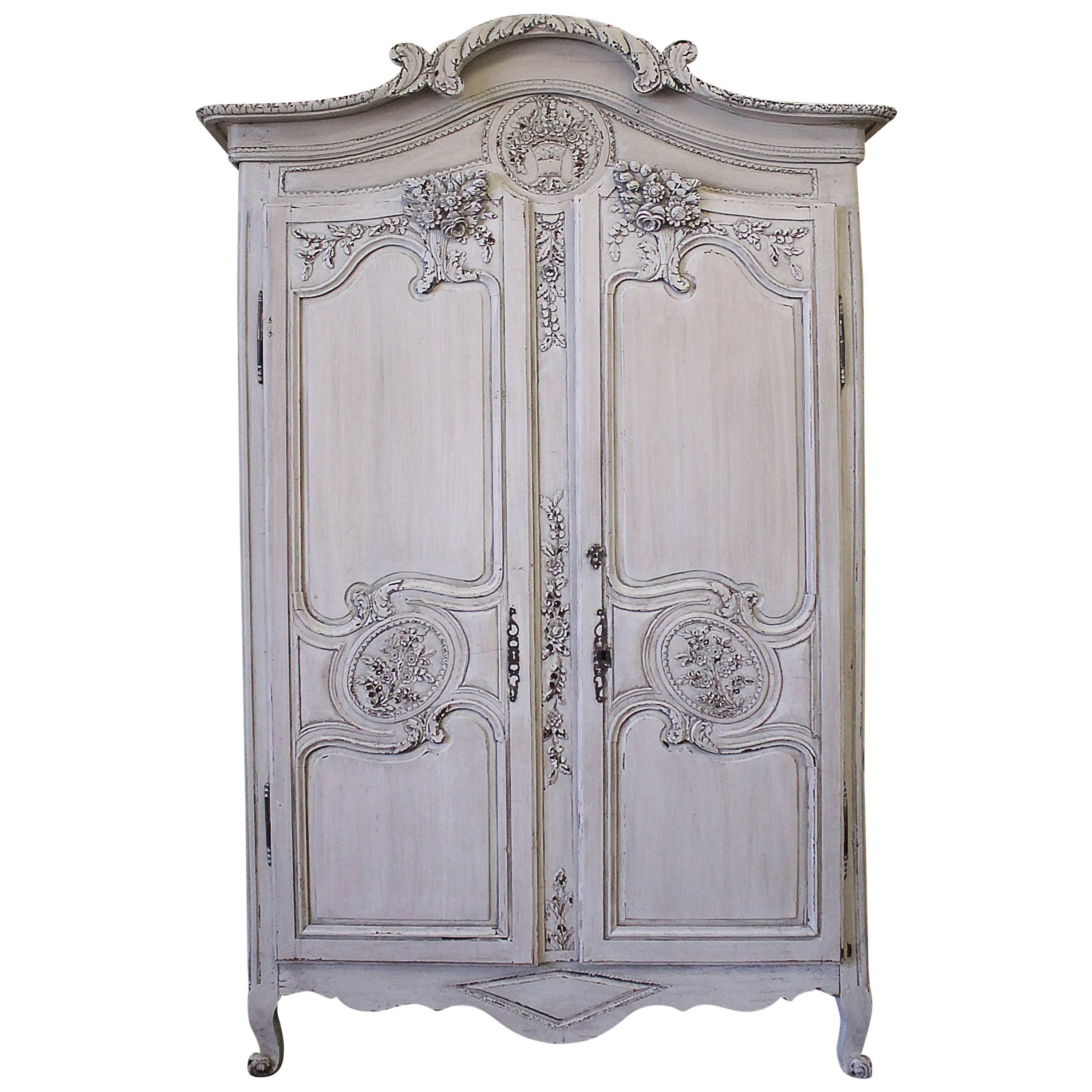 19th Century Antique French Normandy Armoire