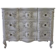 Henredon Carved and Painted French Style Commode