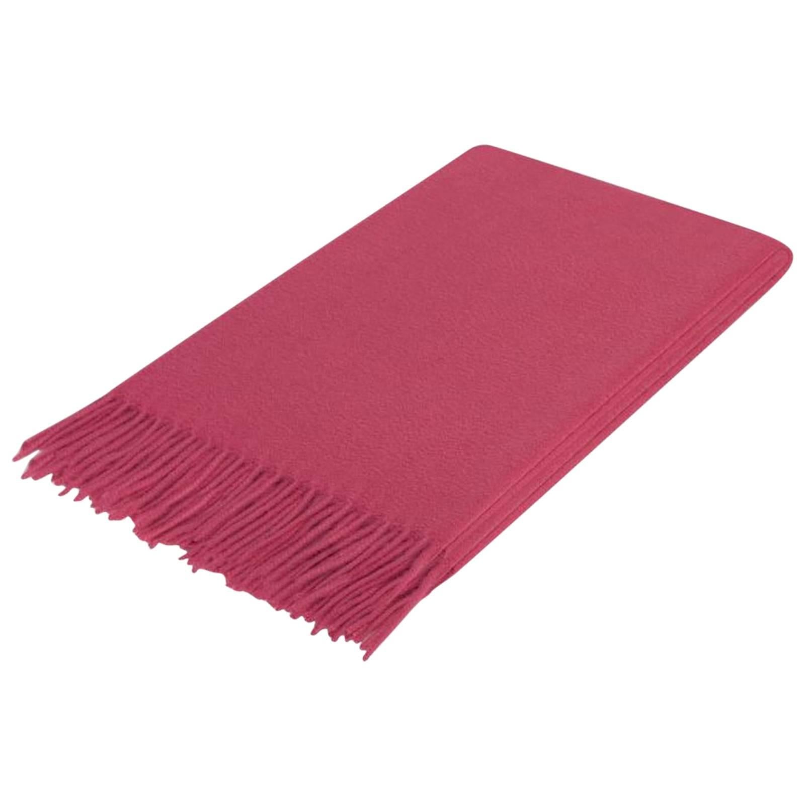 Italian Cashmere Throw, Pink For Sale