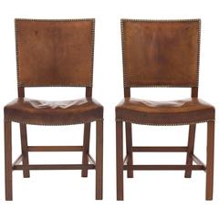Pair of Kaare Klint Red Chairs, Rud. Rasmussen, 1930s 7