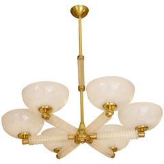 20th Century Italian Venini Blown Glass Chandelier 3