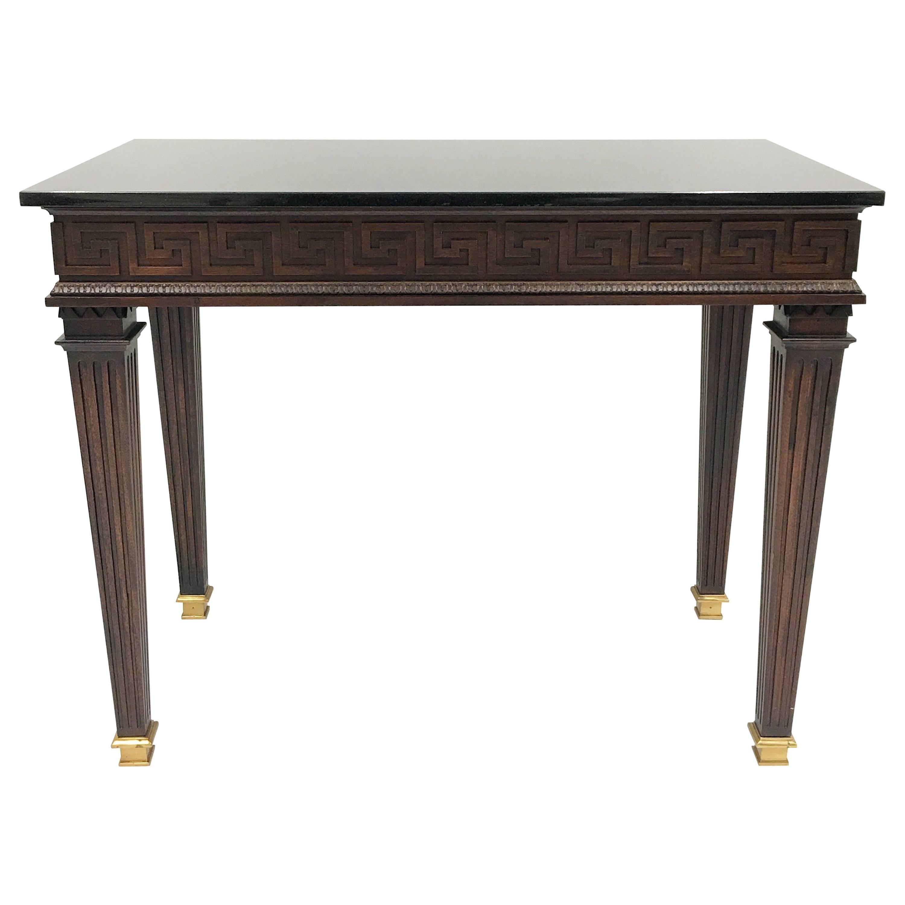 Neoclassical Greek Key Console Table Attributed to Maison Jansen For Sale
