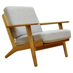 Hans Wegner Oak Lounge Chair Model Ge-290 GETAMA, Denmark