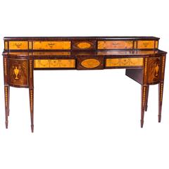 19th Century Regency Flame Mahogany Inlaid Sideboard