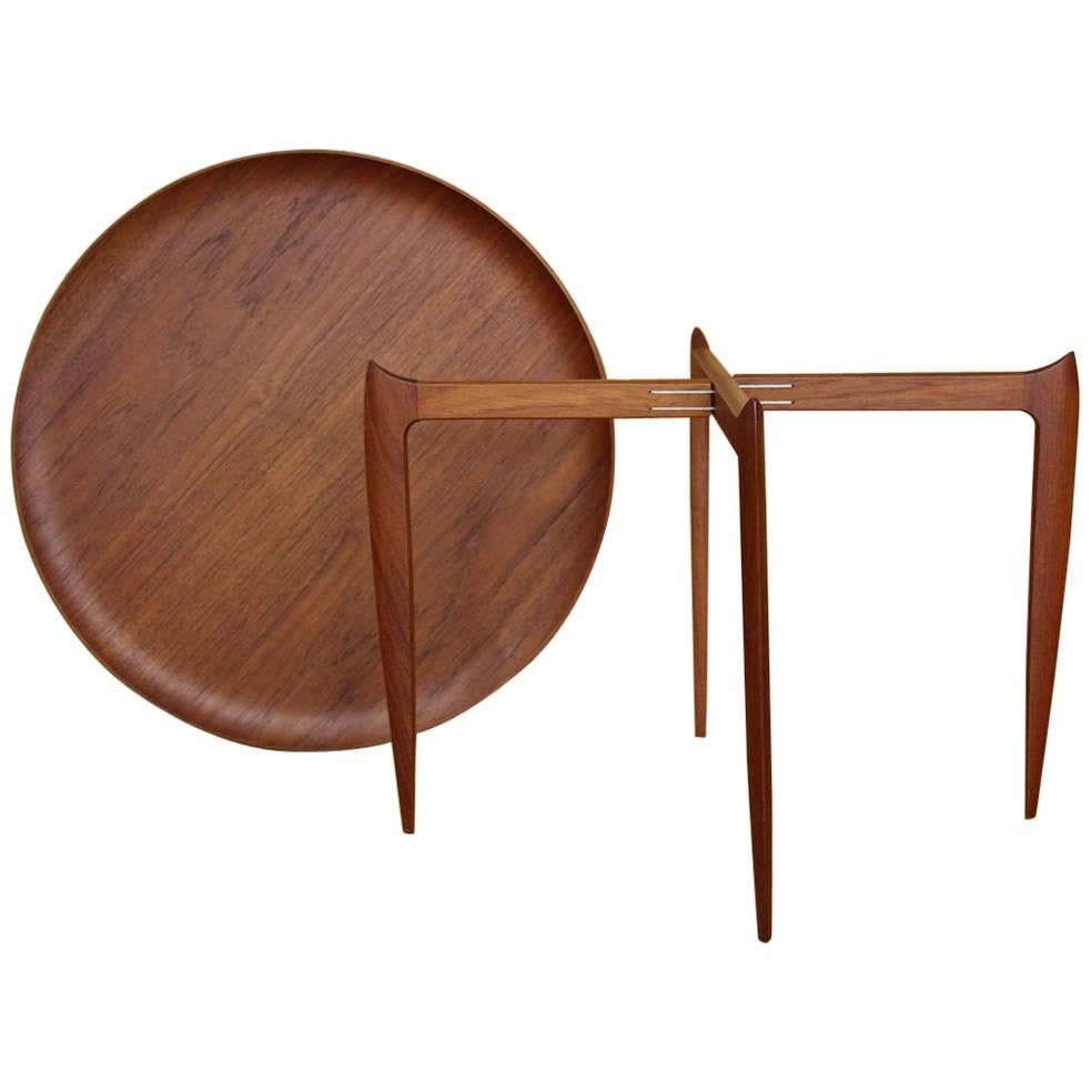 Fritz Hansen Teak Tray Table by H Engholm and Svend Aage Willumsen, Denmark