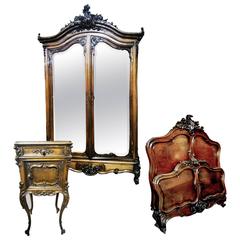 French Bedroom Set, Louis XV Rocaille Style, 19th Century 3