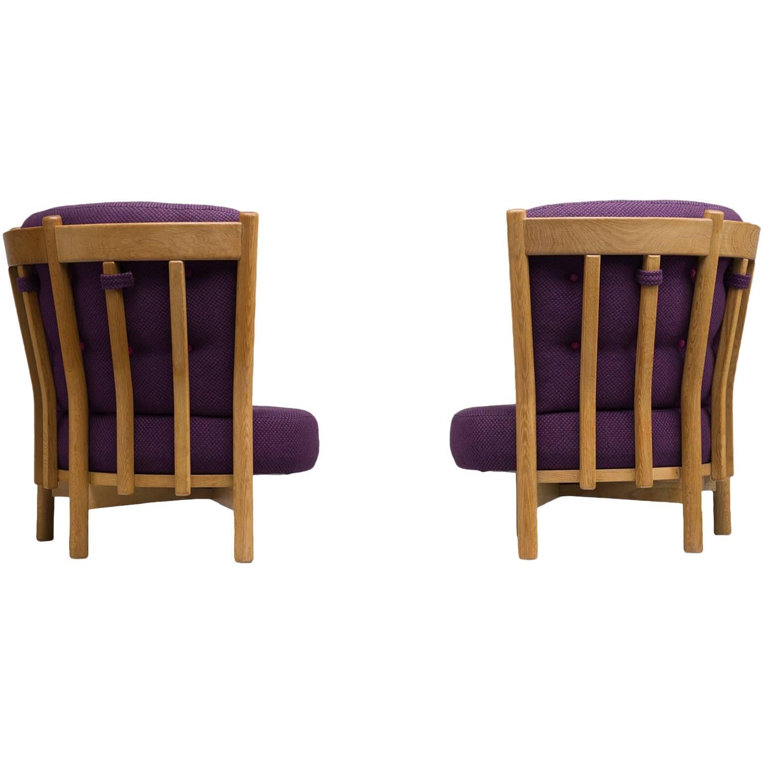 Guillerme & Chambron Oak Easy Chairs