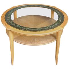 1940s Veneer Burl Pedestal Table by Maurice Jallot 4