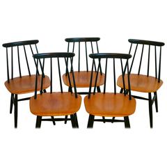 Five Fanett Chairs by Ilmari Tapiovaara for Edsbyverken
