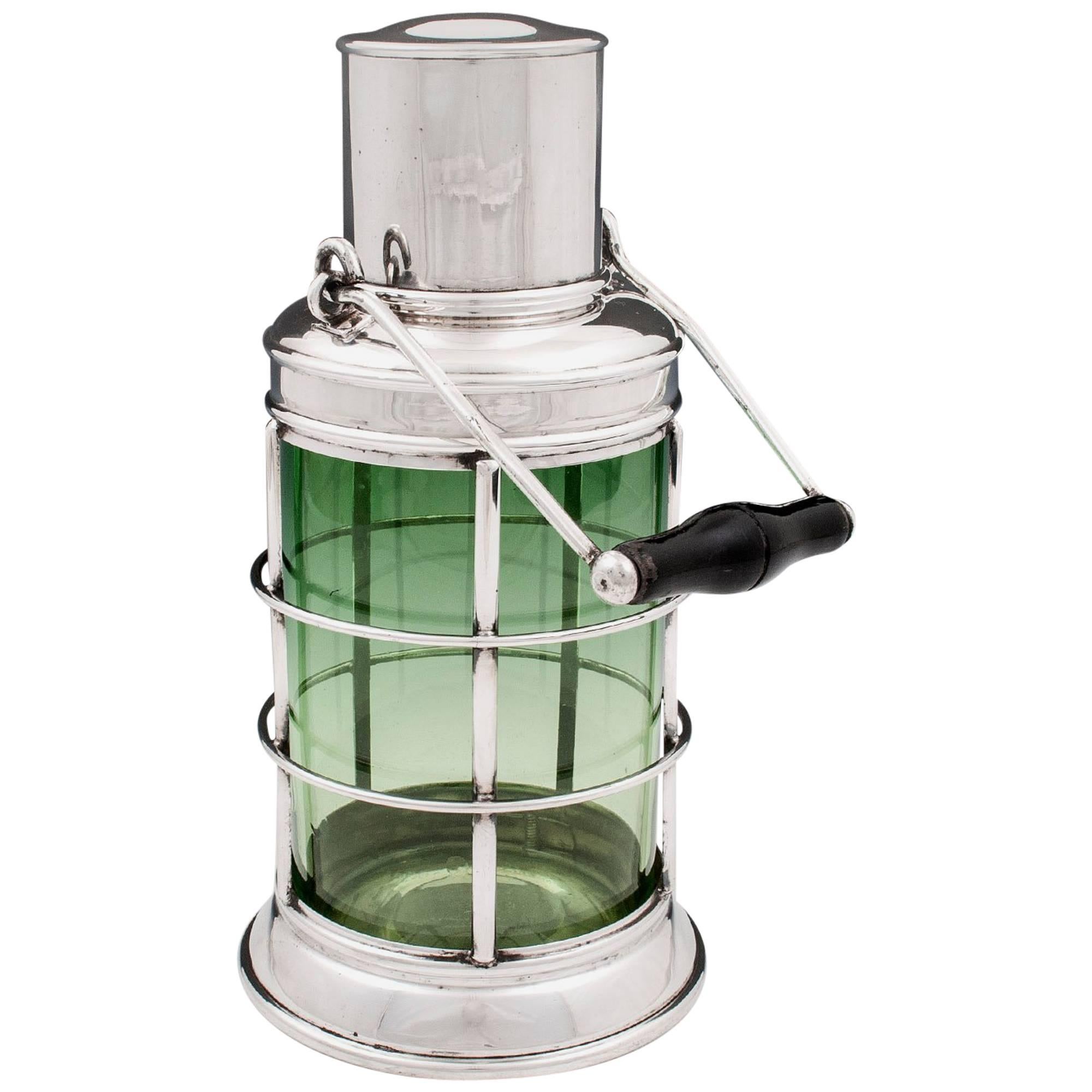 Art Deco Novelty Silver-plate Lantern Cocktail Shaker