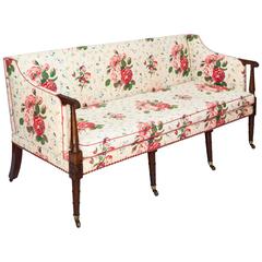 Fine George III Three Seater Mahogany Sofa Settee in Colefax & Fowler Chintz 10